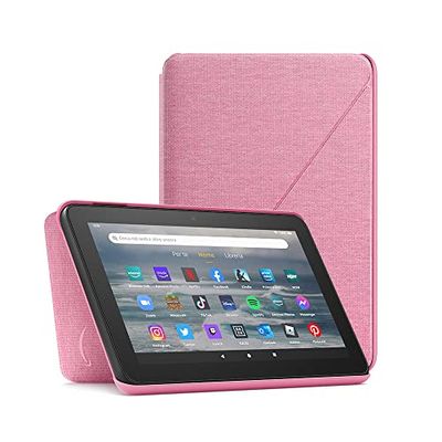 Custodia in tessuto per tablet Amazon Fire 7 (compatibile solo con dispositivi di 12ª generazione, modello 2022) | Rosa chiaro