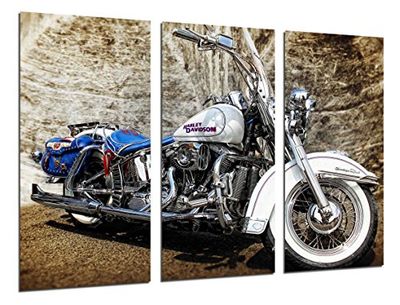Póster de fotografia Moto Harley Davidson, Moto vintage tamanho total: 97 x 62 cm XXL