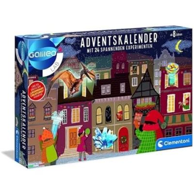Galileo Lab Calendrier de l'Avent 2023 – Calendrier de Noël avec 24 cadeaux et expériences – Boîte d'expériences à partir de 8 ans de Clementoni 59293