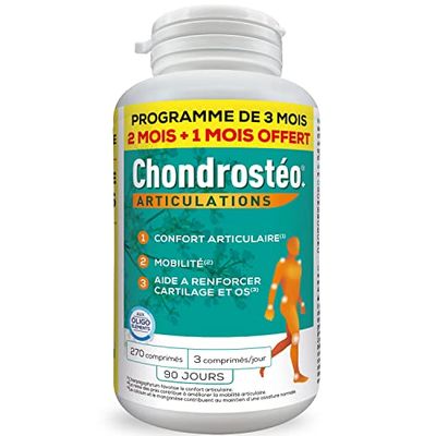 CHONDROSTÉO Pilulier - 90 JOURS - 3 MOIS - 270 comprimés