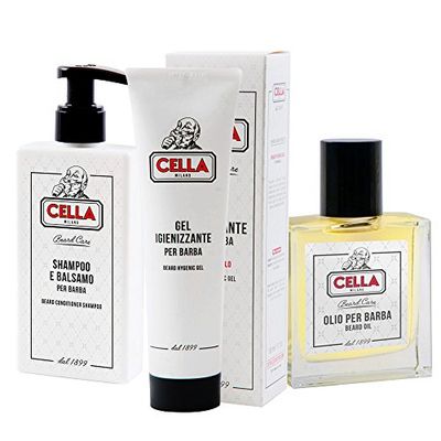 Kit de cuidado de barba The Goodfellas' Smile. Champú, aceite y gel de limpieza. Made in Italy desde 1899