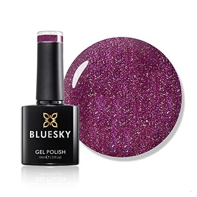 Bluesky Gel Nail Vernis, paillettes violettes, VIP04, longue durée, résistante aux puces, 10 ml (nécessite du séchage sous lampe LED UV)