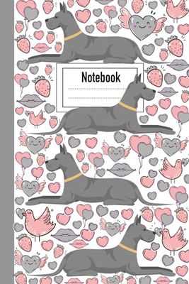 Notebook: Cute Gift For Great Dane Dogs Lovers - 110 Pages - 6 X 9 Inc