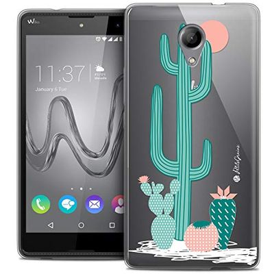 Caseink - fodral för Wiko Robby [Crystal Gel HD Collection Petits Grains® Design A l'ombre des Cactus - mjuk - ultratunn - tryckt i Frankrike]