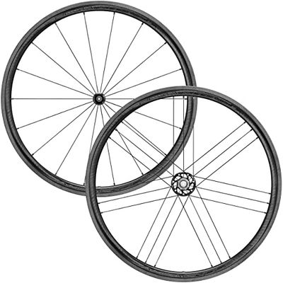 Campagnolo Bora WTO 33 2-vägs passform slanglöst hjulset, mörk etikett, Shimano/SRAM Freehub