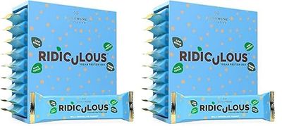 Protein Works - Ridiculous Vegan Protein Bar, Award Winning, 100% Plant Based & Palm Oil Free, High Protein, Wild Chocolate Peanut, 9 Bars (Pack of 2)