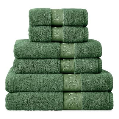 GC GAVENO CAVAILIA Bamboo Hand Towels 2 Pack - 500 gsm Highly Absorbent Towels For Bathroom (50x80 Cm) - 60% Bamboo, 40% Cotton Towels Bale Extra Soft - Green