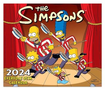 The Simpsons 2024 Desk Calendar, Page A Day Formatted Calendar, Official Product