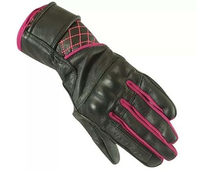 Nazran Aroma 2.0 Women's Leather Motorcycle Gloves Black/Pink L