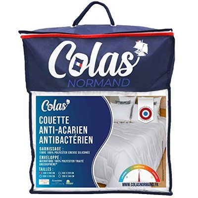 Colas Normann Deken tegen mijten en antibacterieel, 140 x 200 cm, langdurige werking, perfecte hygiëne, microvezel, zacht en comfortabel, wasbaar