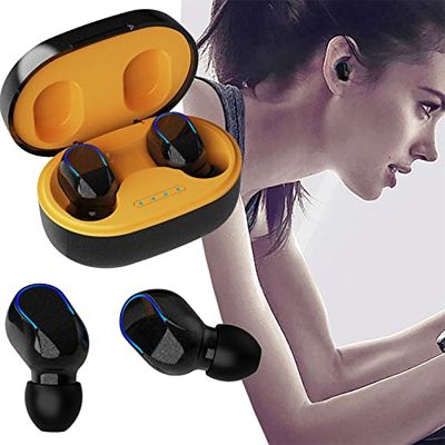 Rawrr Słuchawki Bluetooth [2023] bezprzewodowe słuchawki douszne Bluetooth z mikrofonem, Hi-Fi stereo, sterowanie przyciskiem, wskaźnik LED, wodoszczelność IP7, słuchawki douszne Bluetooth do pracy i