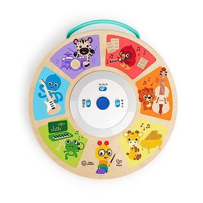 Baby Einstein, Hape, Cal's Smart Sounds Symphony Magic Touch Jouet d'activité électronique en bois 3 langues (anglais, français et espagnol), 3 modes, 6 mois et plus