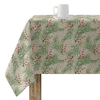 BELUM | Christmas Tablecloth | Stain-Resistant Rectangular Table Cloth | Resin Tablecloth (Laminated Touch) | Table Cloth | Home Table Cloth (300 x 140 cm)