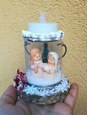 Regalo di Natale Presepe d'appoggio con luce a batteria