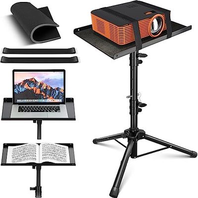 CAHAYA Beamerstandaard, projectorhouder, multifunctionele vloerstandaard voor laptopstandaard, projector, camera met verstelbare hoogte voor outdoor-films, computer CY0331-1