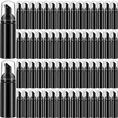 Lot de 70 distributeurs de Savon en Mousse en Plastique Rechargeables avec Pompe - Mini Pompe de Nettoyage - Distributeur de Mousse Vide pour Voyage, Savon, shampoing, cosmétiques moussants (Noir)