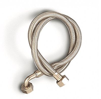 Acquastilla 105436 Tube de charge en tresse inox avec courbe