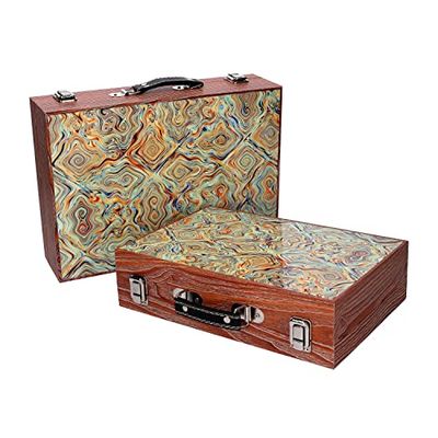 Vacchetti 5925570000 Caja Maleta Madera 1-2 Verde Borde Marrón Medio