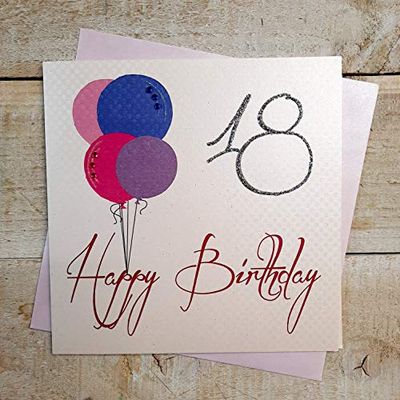 White Cotton Cards GHB18 "Happy Birthday" Handmade Birthday