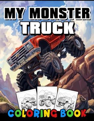 My Monster Truck Coloring Book: Cute Coloring Pages with Kawaii Monster Truck for Kids, Perfect for Relaxation and Creativity, Ideal Gifts for Car Lovers