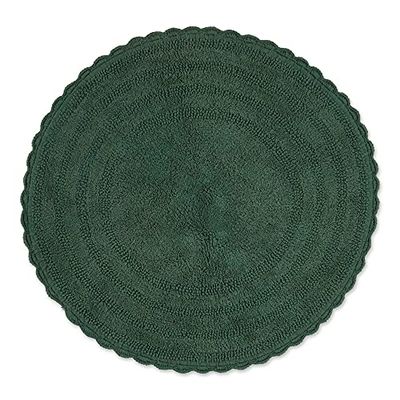 DII Crochet Collection Omkeerbare badmat, rond, diameter 70 cm, donkergroen