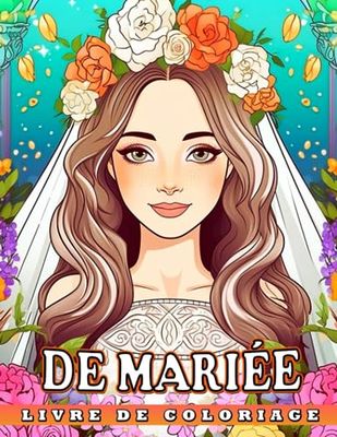 Livre de coloriage de mariée: 30 pages de coloriage romantiques pour enfants filles ou amoureux pour dessiner et soulager le stress Parfait pour les ... anniversaires ou les cadeaux d'éléphant blanc