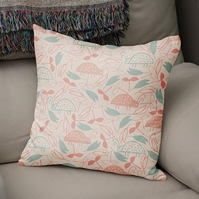 BonaMaison Housse de Coussin Motif, Motif aléatoire Taie d'oreiller pour Lit Voiture Canapé Maison Salon Chambre, Décoration D'intérieur, 50x50cm - Conçu et Fabriqué en Turquie