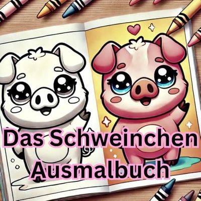 Schweinchen Malbuch: Malbuch mit Schweinchen, für Kinder ab 4 Jahren, mehr als 55 süße Motive, tolle Geschenkidee, Entspannung, gegen Langeweile, perfekt für Schweinchenliebhaber