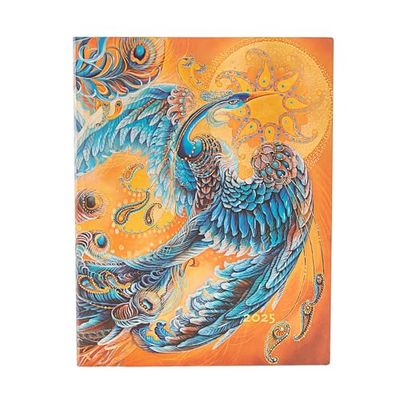 Skybird (Birds of Happiness) Ultra 12-month Vertical Softcover Flexi Dayplanner 2025 (Elastic Band Closure): tydzień na dwóch stronach, zamykany na gumkę, papier 100 gsm (Bird of Happiness)