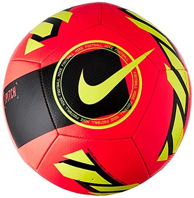 Nike DC2380 Pitch Recreational Soccer Ball Unisex-Adult Bright Crimson/Black/Volt 3