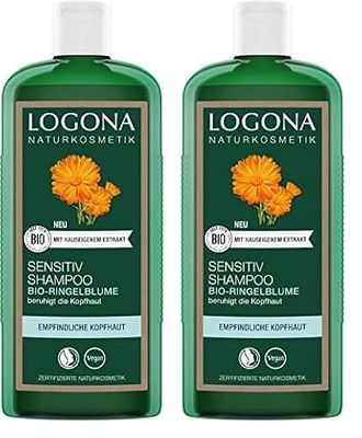 Logona - Organic Calendula Sensitive Shampoo, 250 ml (Confezione da 2)