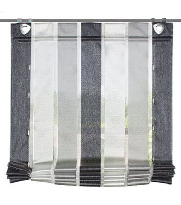 Home Fashion 091/036–8007 130 x 0080 Store à Bandes Verticales, Plastique, Anthracite, 130 x 80 cm