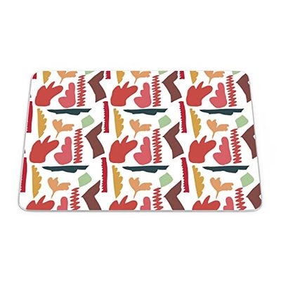 Bonamaison, Rechthoek Pop Art Digitale bedrukte muismat, antislip onderkant, voor kantoor en thuis, afmetingen: 22x18 cm