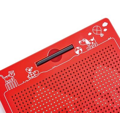 Hape Tableau à dessin magnétique à emporter Rouge Grand format 280 x 255 x 12 mm À partir de 3 ans