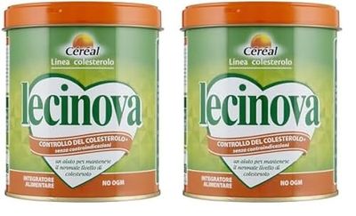 LECINOVA LECITINA DI SOIA, Senza Glutine, Senza Controindicazioni, Con Soia NON OGM, Con Omega 6, Barattolo da 250 gr (Confezione da 2)