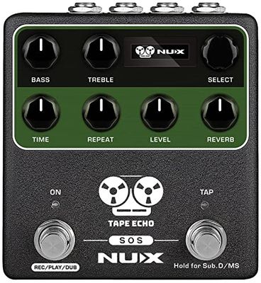 NUX-NDD7 – Tejp Echo pedal med Midi, grön