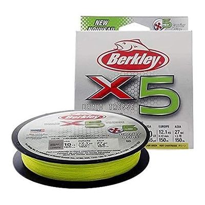 Berkley 1486750 - X5 Braid 150M Flame Green 0,25