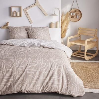 TODAY Sunshine 15.7 - Set copripiumino per letto matrimoniale, colore: Beige, Gemello