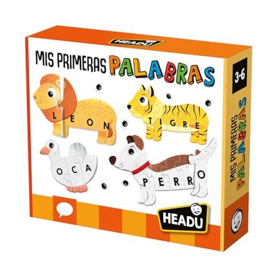 HEADU-Mis First Words, Shape Animals and Press to Read Educational Game Children, Green (ES23530)