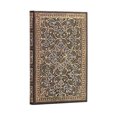 Paperblanks 12 Month Planners 2023 Restoration Verso Mini (95 × 140 mm), DE8549-2, Black