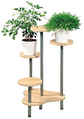 Kesper Suporte para flores em decoração de carvalho, madeira, castanho e cinzento, 64,5 x 72,5 x 46 cm