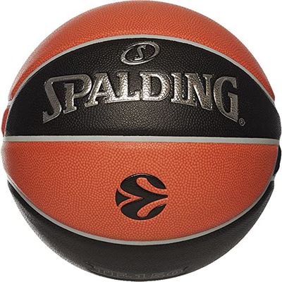 Spalding United Sports Euroleague Varsity TF-150 Sz7 Ball, uniseks, voor volwassenen, zwart/oranje, 7