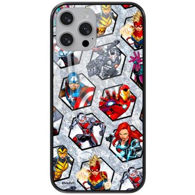 ERT GROUP mobiltelefonfodral för Apple Iphone 11 PRO MAX originalt och officiellt licensierat Marvel mönster Avengers 023 tillverkad av härdat glas, optimalt anpassat till mobilens form, skyddsfodral