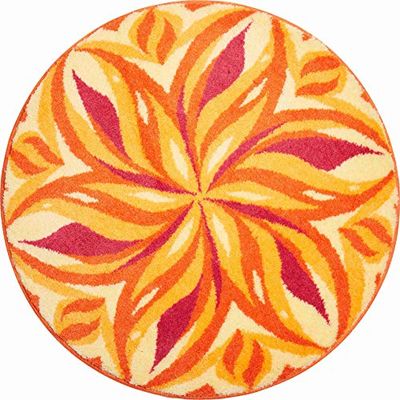 Grund Dancing Sky Tappeto per Il Bagno, Poliacrilico Supersoft, Arancia, 100 cm