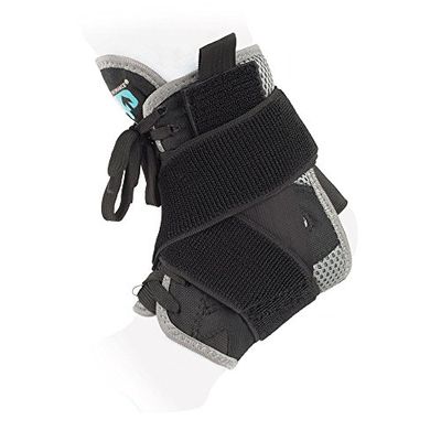 Ultimate Performance Advanced Ankle Brace with Straps, Large, Black/Grey