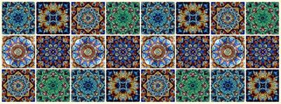 Doge Milano Tapis de cuisine, 100% Made in Italy, Tapis antitache avec impression numérique, Tapis antidérapant et lavable, Modèle Majolica - Bethany, 140x52 cm