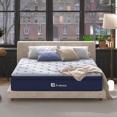 Avenco Letto Materasso Convenzionale, espanso Schiuma Gel Molla Tascabile, Classico, Singolo
