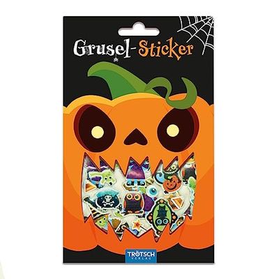 Trötsch Gruselsticker klein 40 Gel Sticker: Halloween Sticker Grusel Deko Gel-Sticker