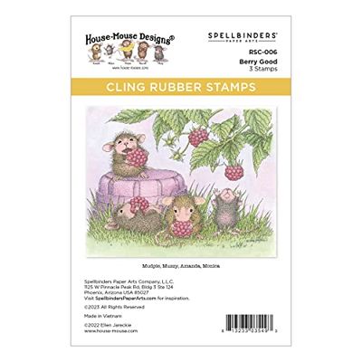 Spellbinders Tampon en Caoutchouc Berry Good de la Collection Spring par House-Mouse Designs, Rouge, Un