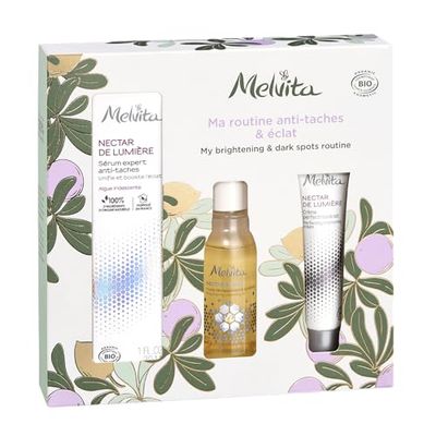 Melvita - Coffret visage Nectar de Lumière - Soins naturels - Certifiés bio - Illumine instantanément - Unifie et booste l'éclat - Tous les types de peaux